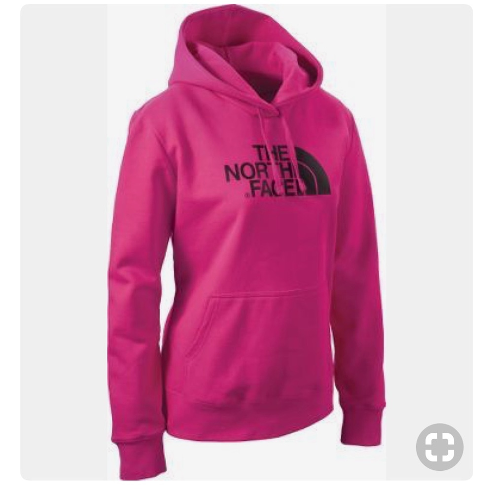 Pink north face sweatshirt